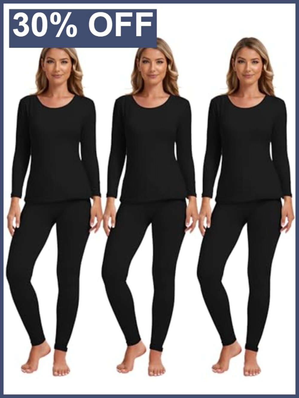 3 Set Thermal Underwear Long Johns Base Layer Slim